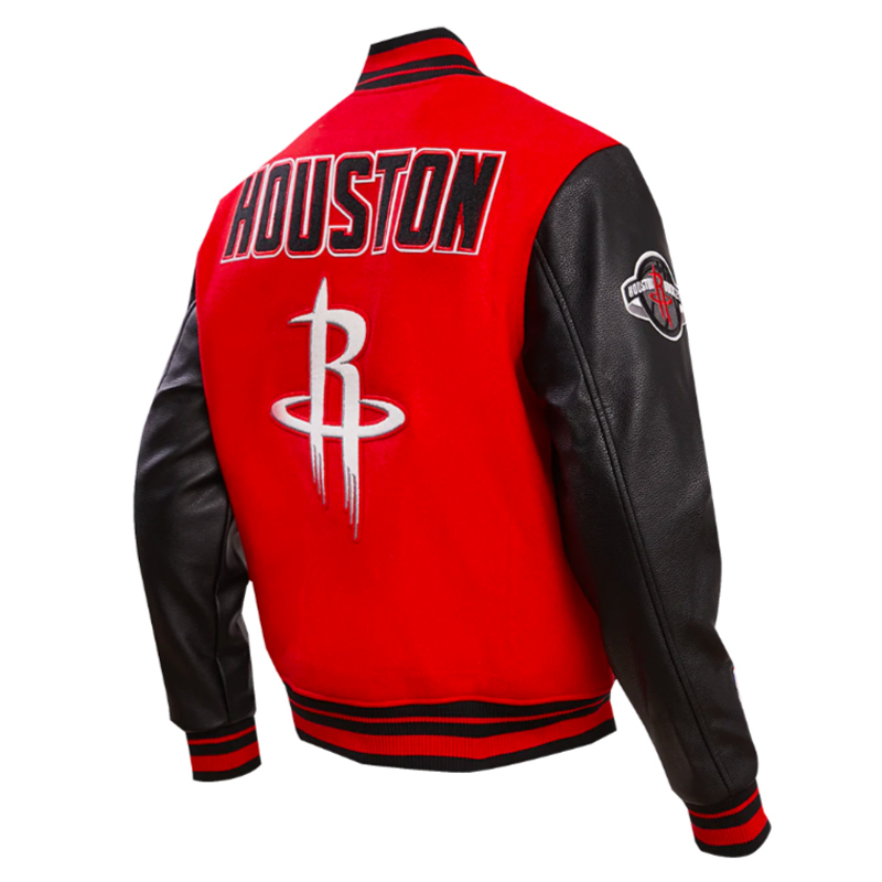 Retro Houston Rockets Classic Rib Varsity Jacket - Image 7