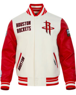 Retro Houston Rockets Classic Rib Varsity Jacket