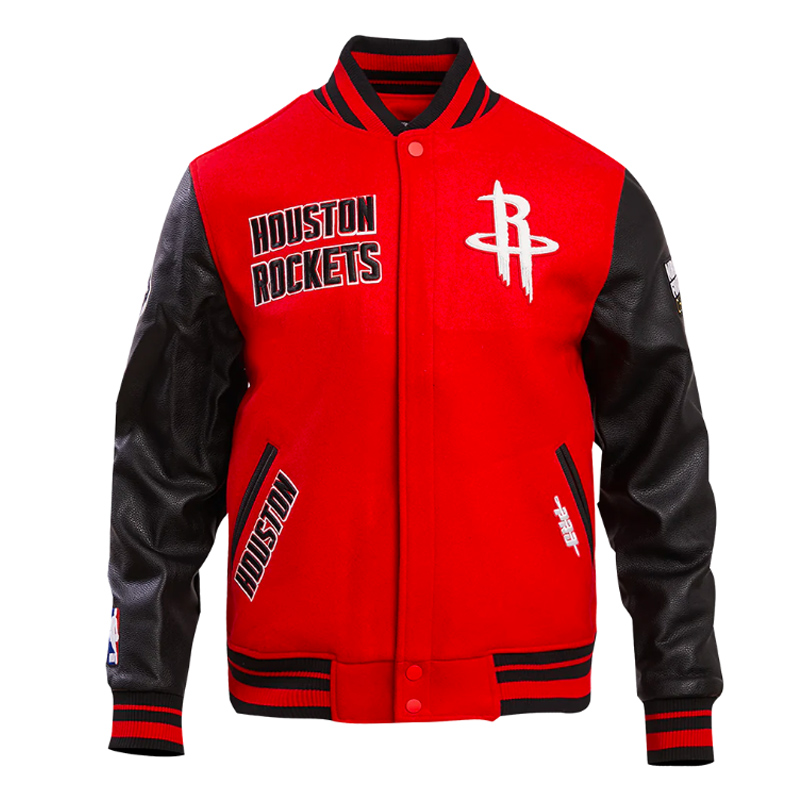 Retro Houston Rockets Classic Rib Varsity Jacket
