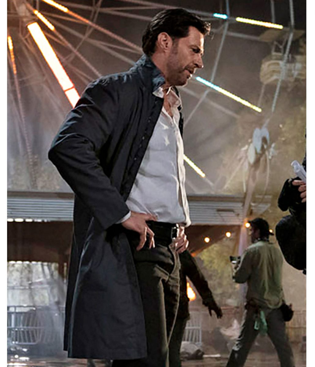 Hugh Jackman Reminiscence Black Cotton Coat - Image 3