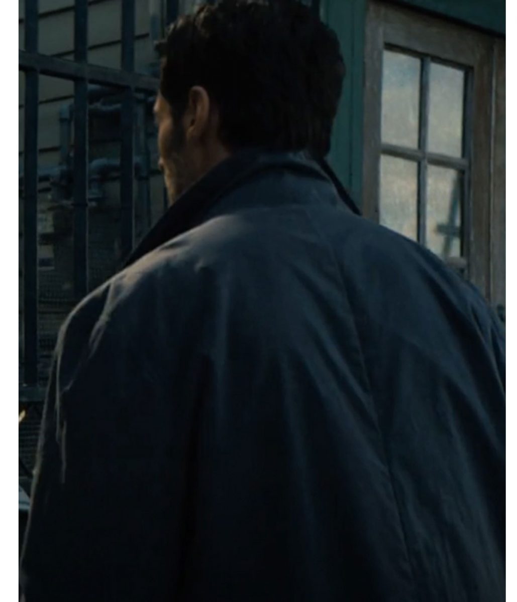 Hugh Jackman Reminiscence Black Cotton Coat - Image 8