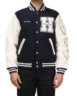 Race Human Made Letterman Black and White Jacket