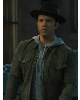 Icarly Season 3 Nathan Kress Green Suede Jacket