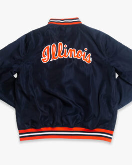 Illinois Fighting Illini Navy Script Bomber Jacket
