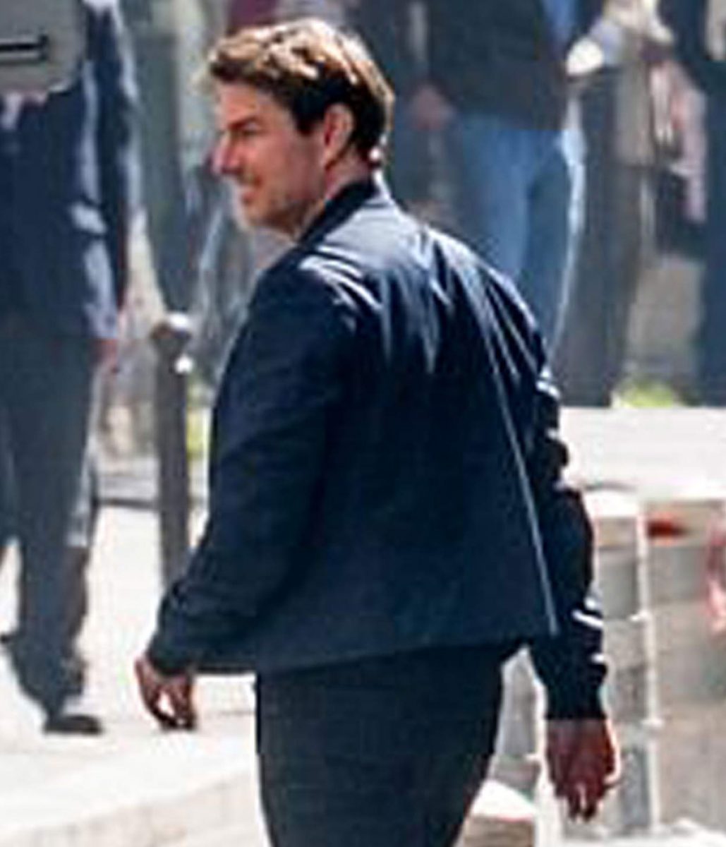 Tom Cruise Mission Impossible 6 Bomber Blue Jacket - Image 9
