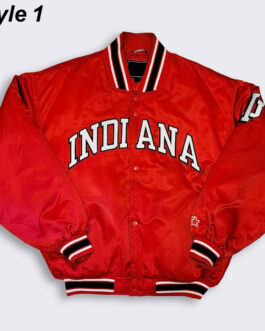 90’s Indiana Hoosiers Red Bomber Jacket