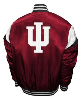 Indiana Hoosiers Power Burnt Crimson Satin Jacket