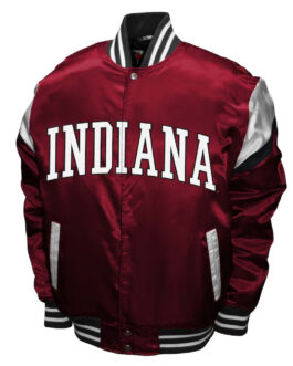 Indiana Hoosiers Power Burnt Crimson Satin Jacket