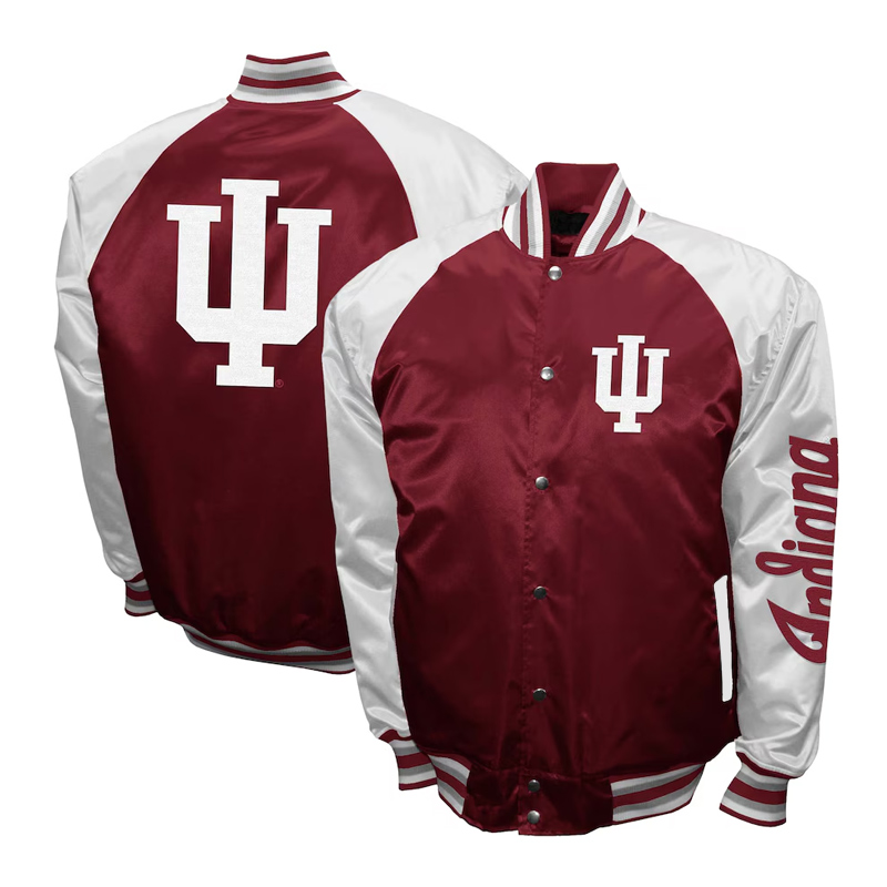 Indiana Hoosiers The Game Crimson Satin Jacket - Image 3