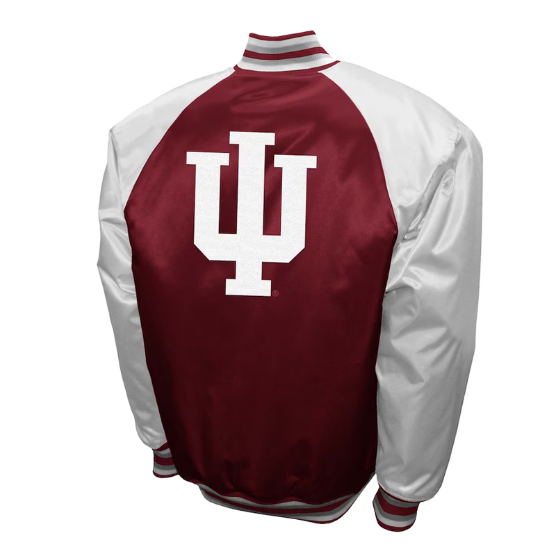 Indiana Hoosiers The Game Crimson Satin Jacket - Image 2