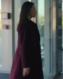Partner Track Arden Cho Purple Wool Coat