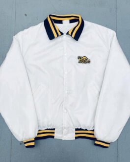 1980’s Iowa Hawkeyes Spellout White Bomber Jacket