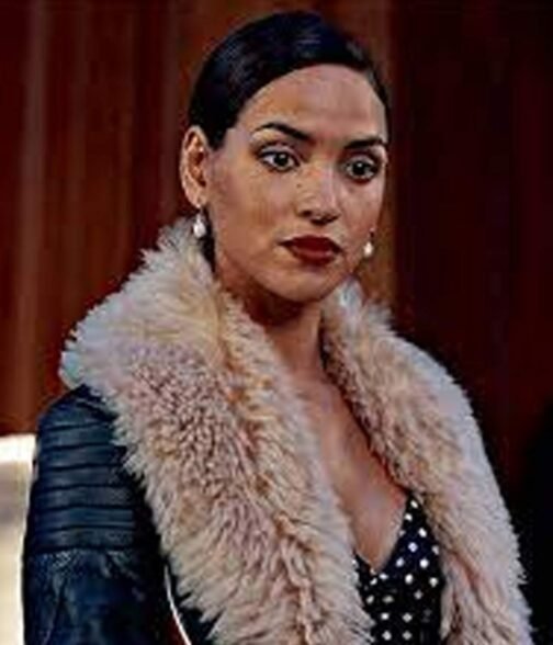 Irma Vep Adria Arjona Black Leather Coat - Image 2