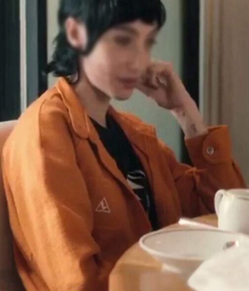 Devon Ross Irma Vep Orange Cotton Jacket - Image 4