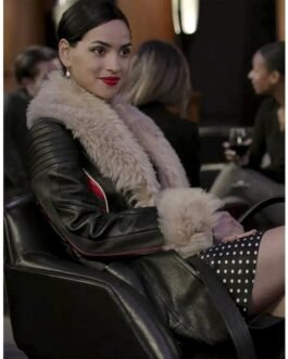 Irma Vep Adria Arjona Black Leather Coat