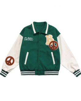It’s Better with Fries Blackair Letterman Green/Black Jacket