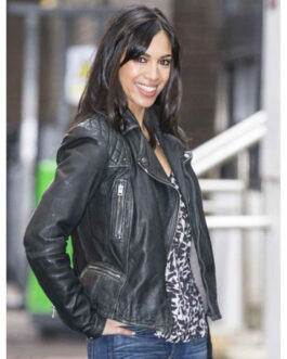 Fiona Wade ITV Studios London Biker Leather Jacket