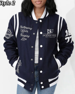 Jackson State University Navy Varsity Wool Jacket