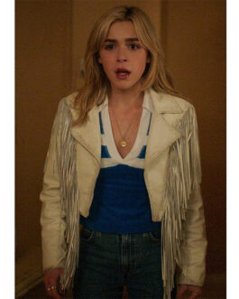 Totally Killer Kiernan Shipka Fringed Jacket