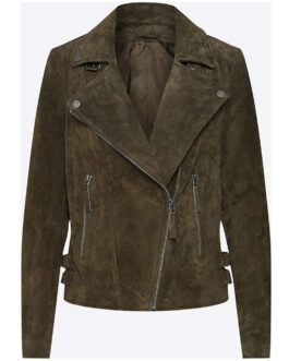 Heida Reed FBI International Season 2 Green Suede Leather Jacket