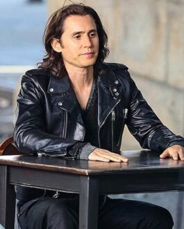 Wecrashed Jared Leto Black Leather Biker Jacket