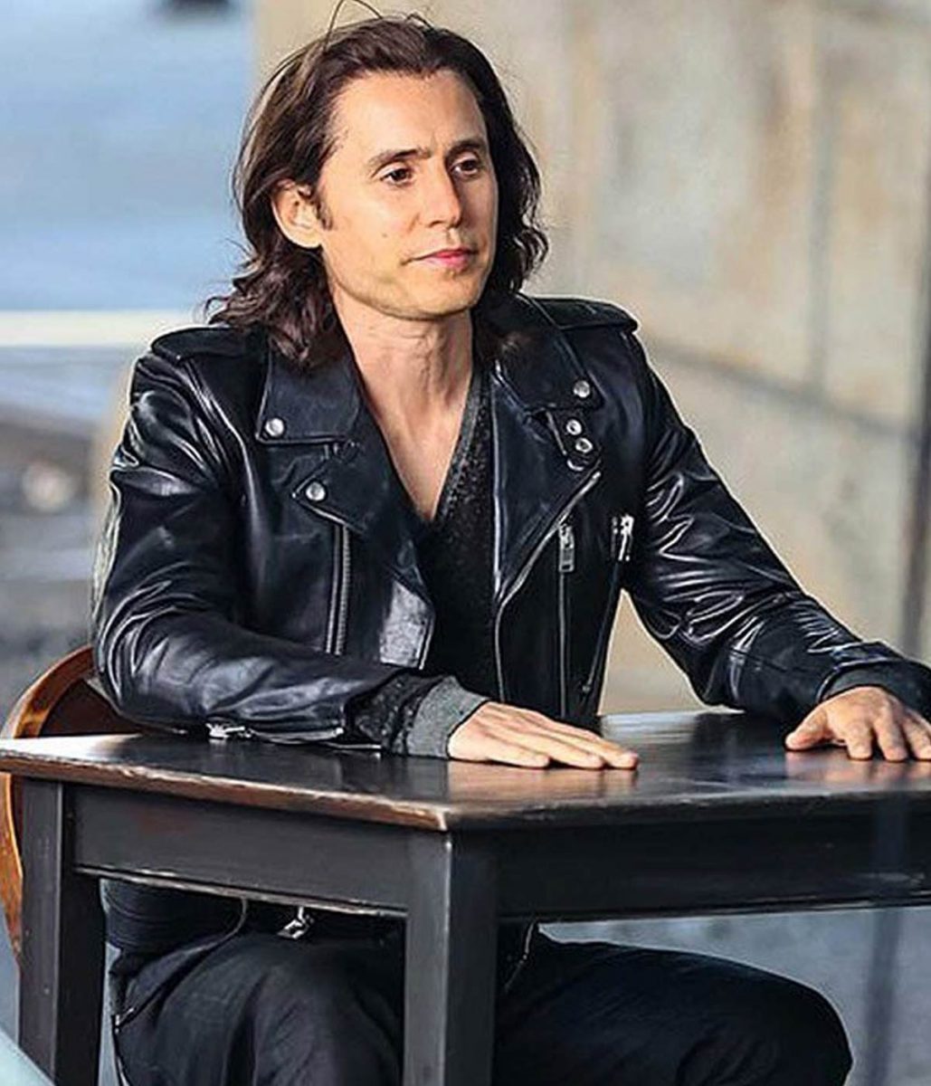 Wecrashed Jared Leto Black Leather Biker Jacket