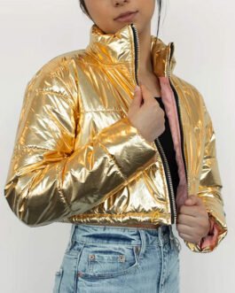 Real Housewives of Salt Lake City Jen Shah Gold Puffer Jacket