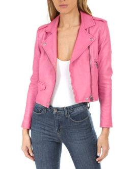 Life in Pieces Zoe Lister-Jones Pink Leather Jacket