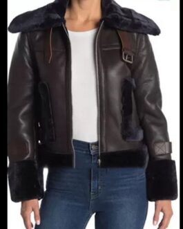 Gossip Girl Jordan Alexander Black Shearling Jacket