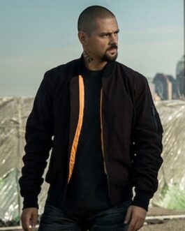 Power J.R. Ramirez Bomber Black Satin  Jacket