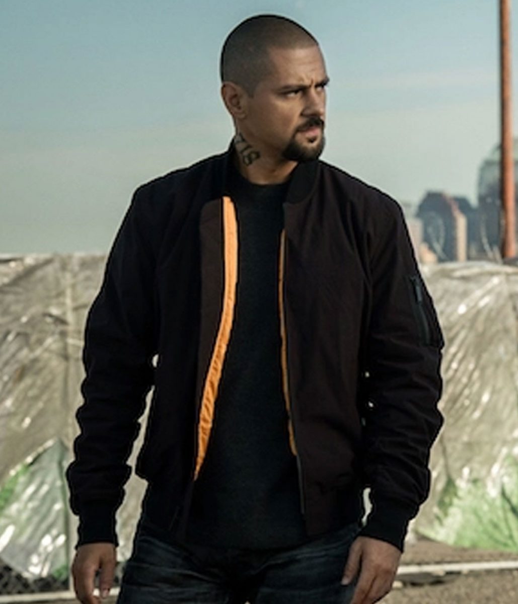 Power J.R. Ramirez Bomber Black Satin Jacket