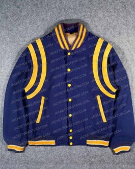 Letitia Wright The Silent Twins Blue Varsity Jacket