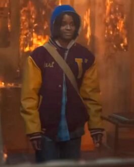 Letitia Wright The Silent Twins Letterman Maroon and Yellow Jacket