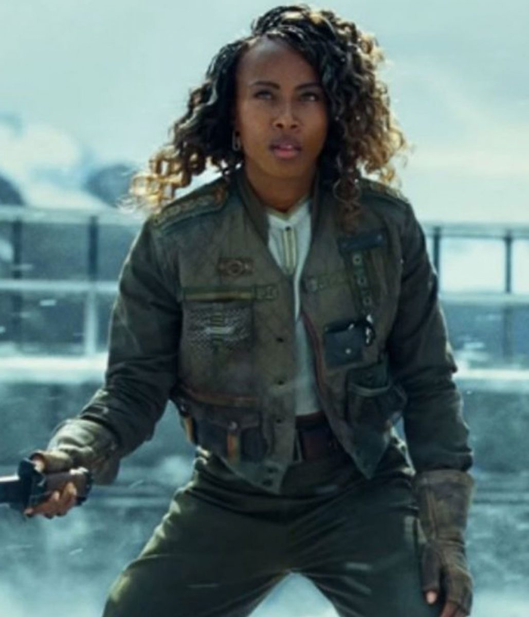 Dewanda Wise Jurassic World Green Jacket