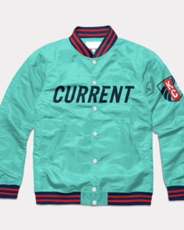Kansas City Current Teal Varsity Satin Jacket