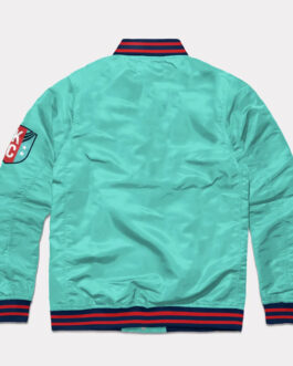 Kansas City Current Teal Varsity Satin Jacket