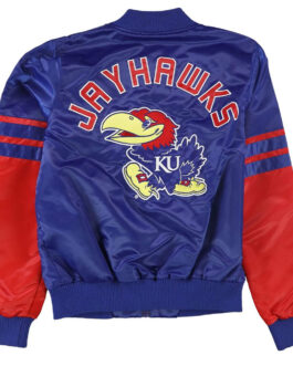 Kansas Jayhawks Blue and Red Bomber Jacket