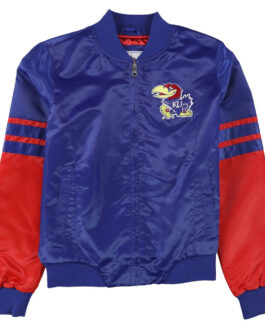 Kansas Jayhawks Blue and Red Bomber Jacket