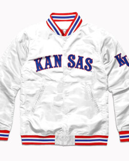 Circus Font Kansas Jayhawks Cream Jacket