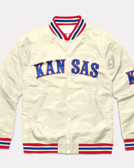 Circus Font Kansas Jayhawks Cream Jacket