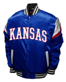 Kansas Jayhawks Power Powder Royal Satin Jacket
