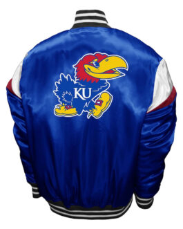 Kansas Jayhawks Power Powder Royal Satin Jacket