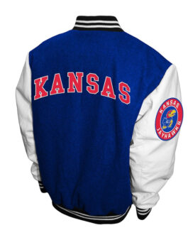 Kansas Jayhawks Royal and White Varsity Jacket