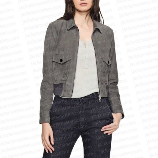 Class of 09 Kate Mara Gray Suede Jacket - Image 6
