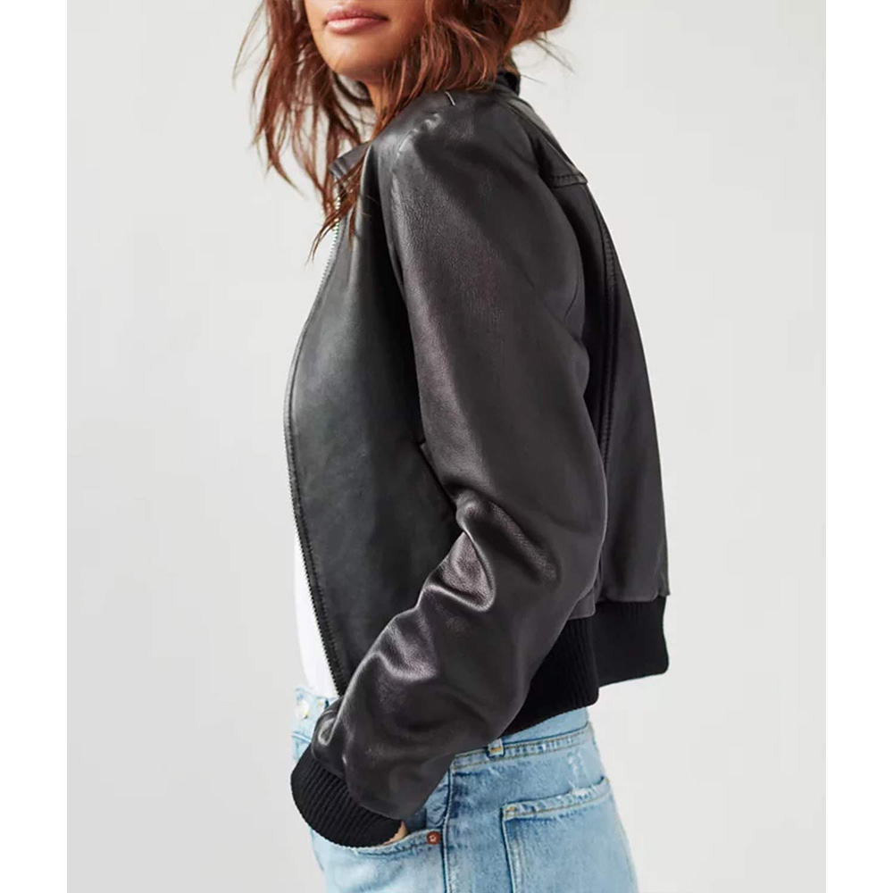 Arrow Season 7 Katherine Mcnamara Leather Jacket - Image 6