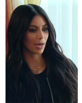 Keeping Up with the Kardashians Kim Kardashian Leather Bomber Jacket