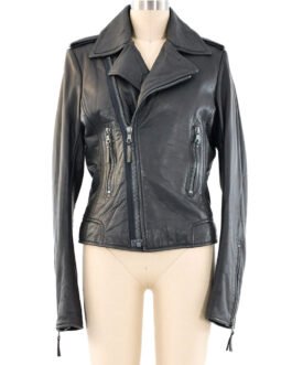 Kris Jenner KUWTK Season 9 Gray Leather Jacket