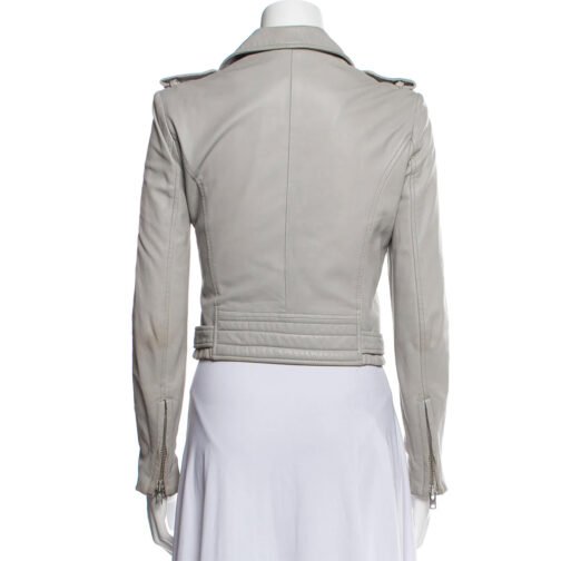 Kellie Pickler Nashville S02 Grey Leather Jacket - Image 3