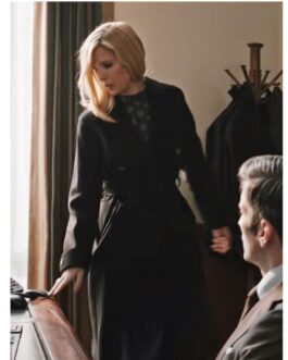 Yellowstone Season 04 Kelly Reilly Black Trench Coat