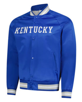 Kentucky Wildcats Lightweight Royal Satin Jacket